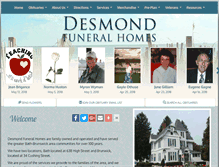 Tablet Screenshot of desmondfuneralhomes.com